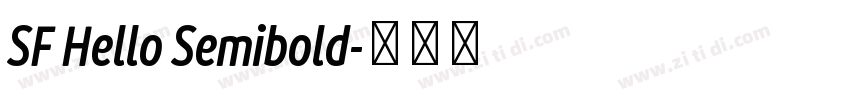 SF Hello Semibold字体转换